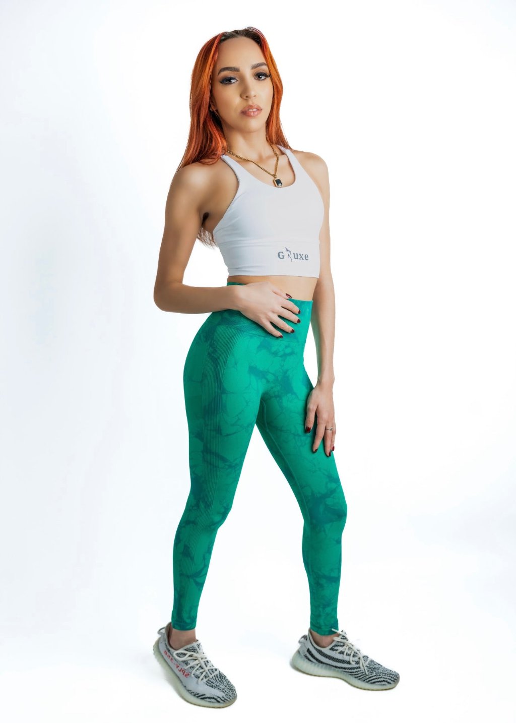 BUTT LIFTING LEGGINGS - TEAL GREEN