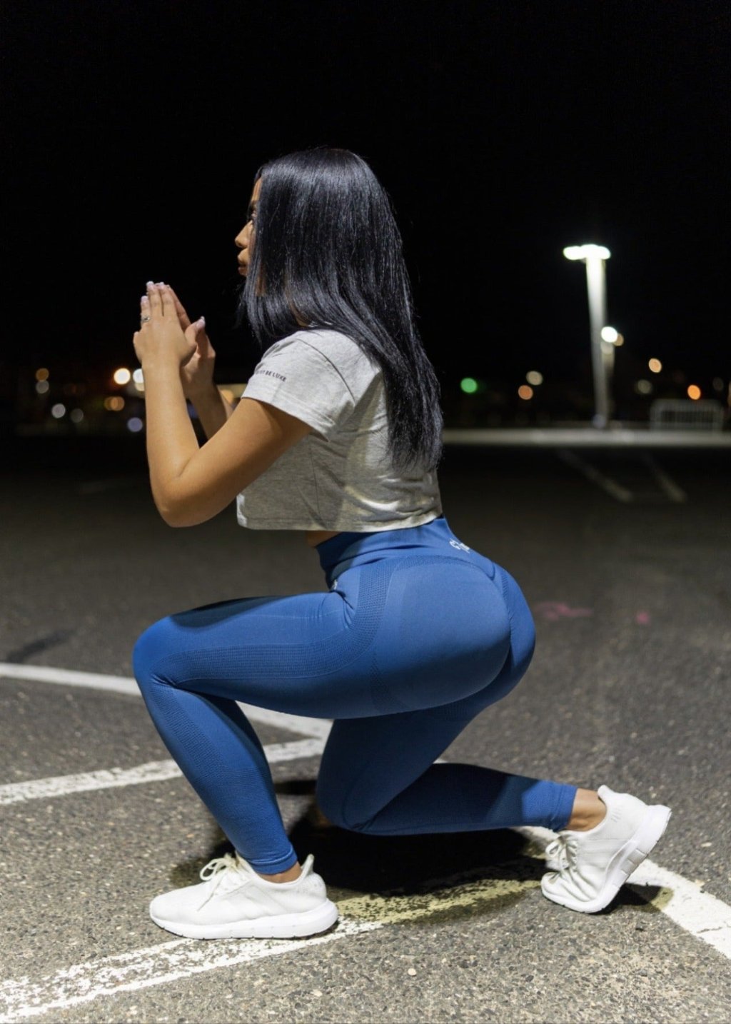 SCRUNCH BUTT LEGGINGS - PACIFIC BLUE