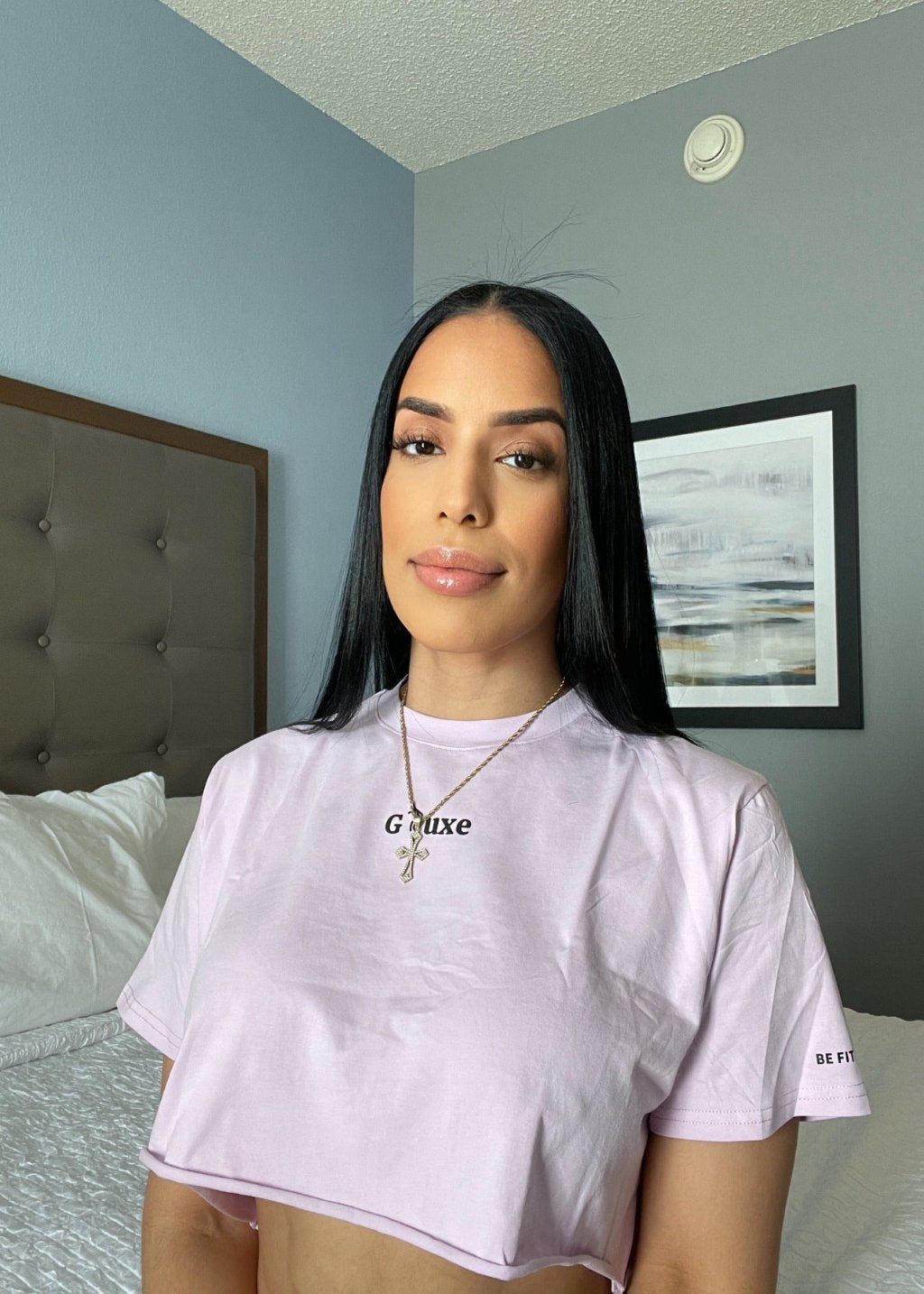 BOXY CROP TOP - LILAC