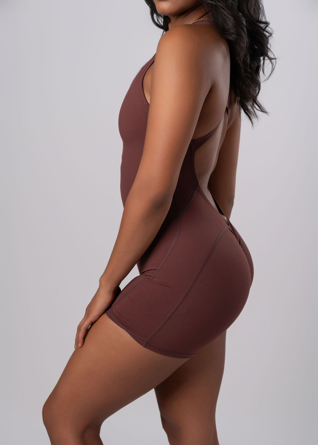 GAINS ROMPER - BROWN