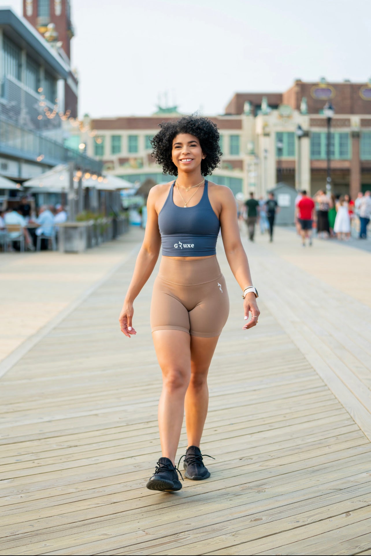 CROSS BACK SPORTS BRA - SOFT NAVY