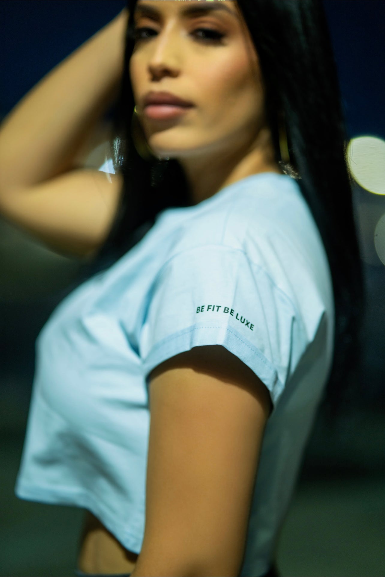 BOXY CROP TOP - CLEAR SKY