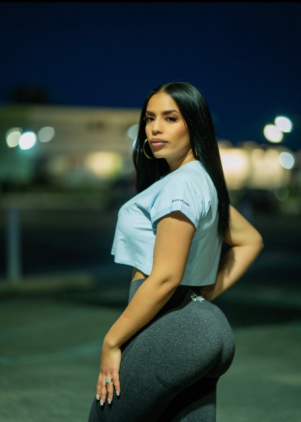 BOXY CROP TOP - CLEAR SKY