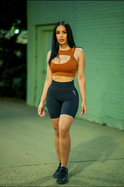 CONVERTIBLE SPORTS BRA - TAN