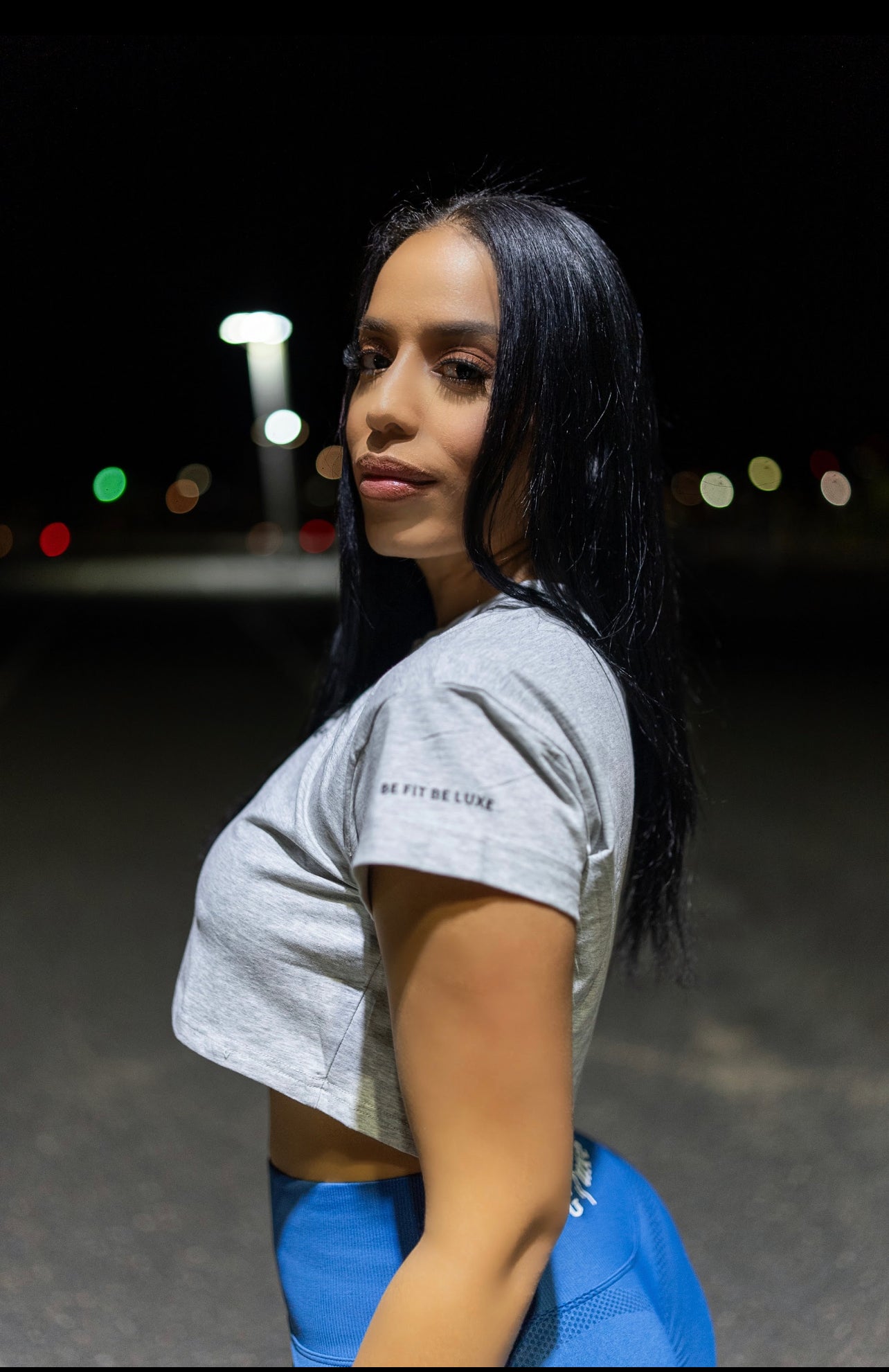 BOXY CROP TOP - GRAY