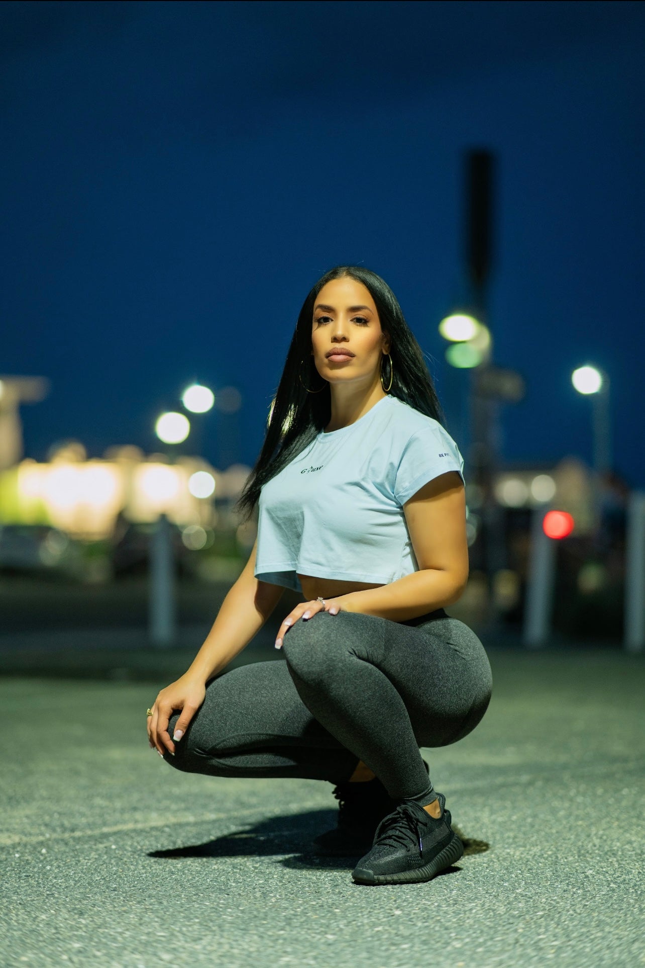 SEAMLESS LEGGINGS - MARL BLACK