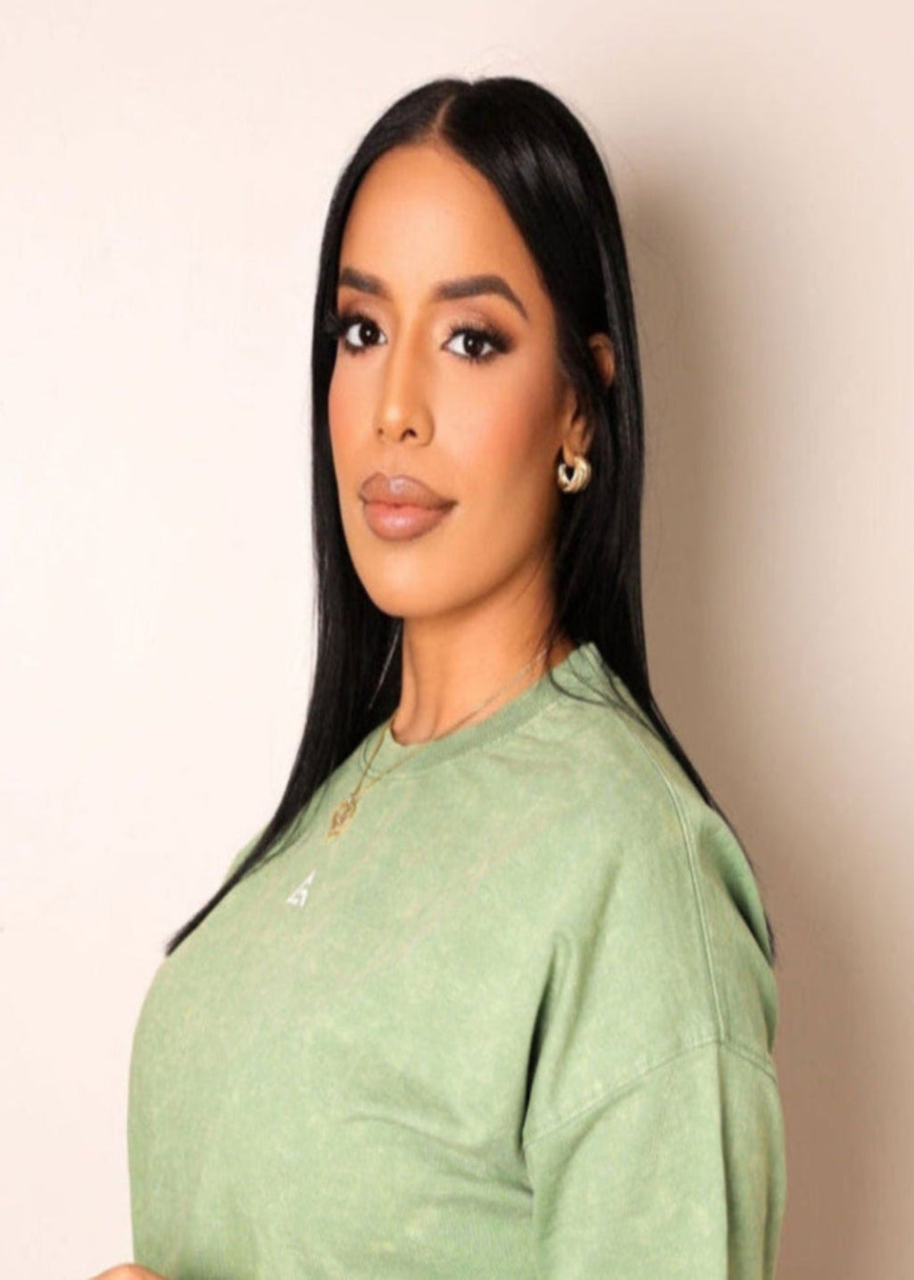 TRAINING CROPPED SWEATER - GREEN