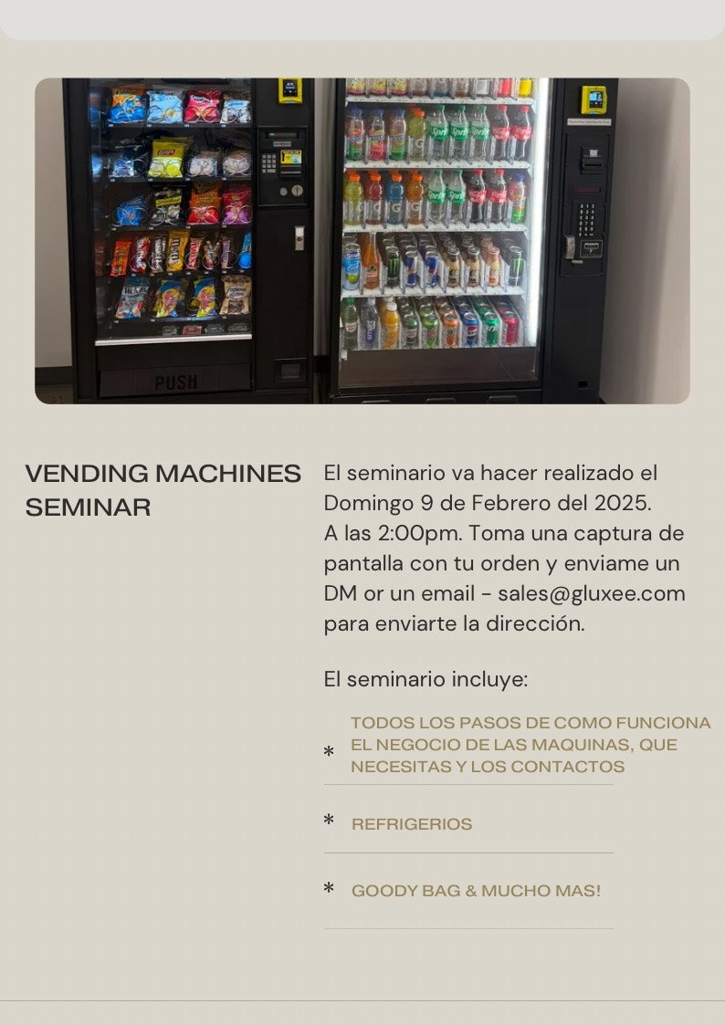 Seminar - Vending Machine Business