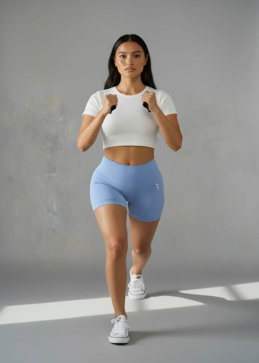 SCRUNCH BUTT SHORTS - SKY BLUE