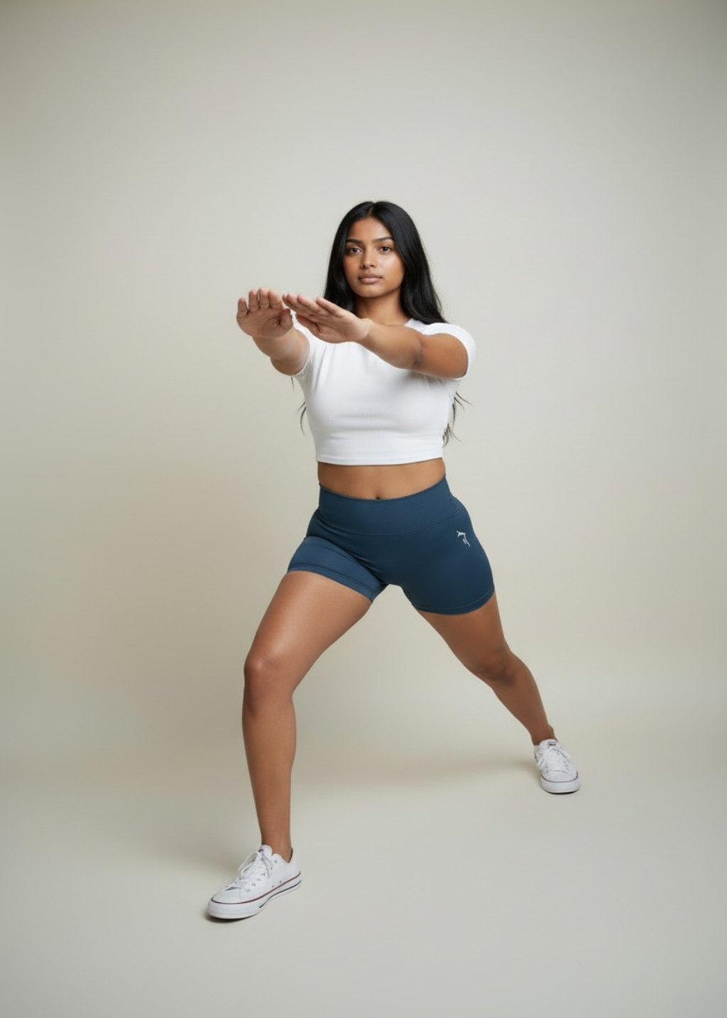 SCRUNCH BUTT SHORTS - SLATE BLUE