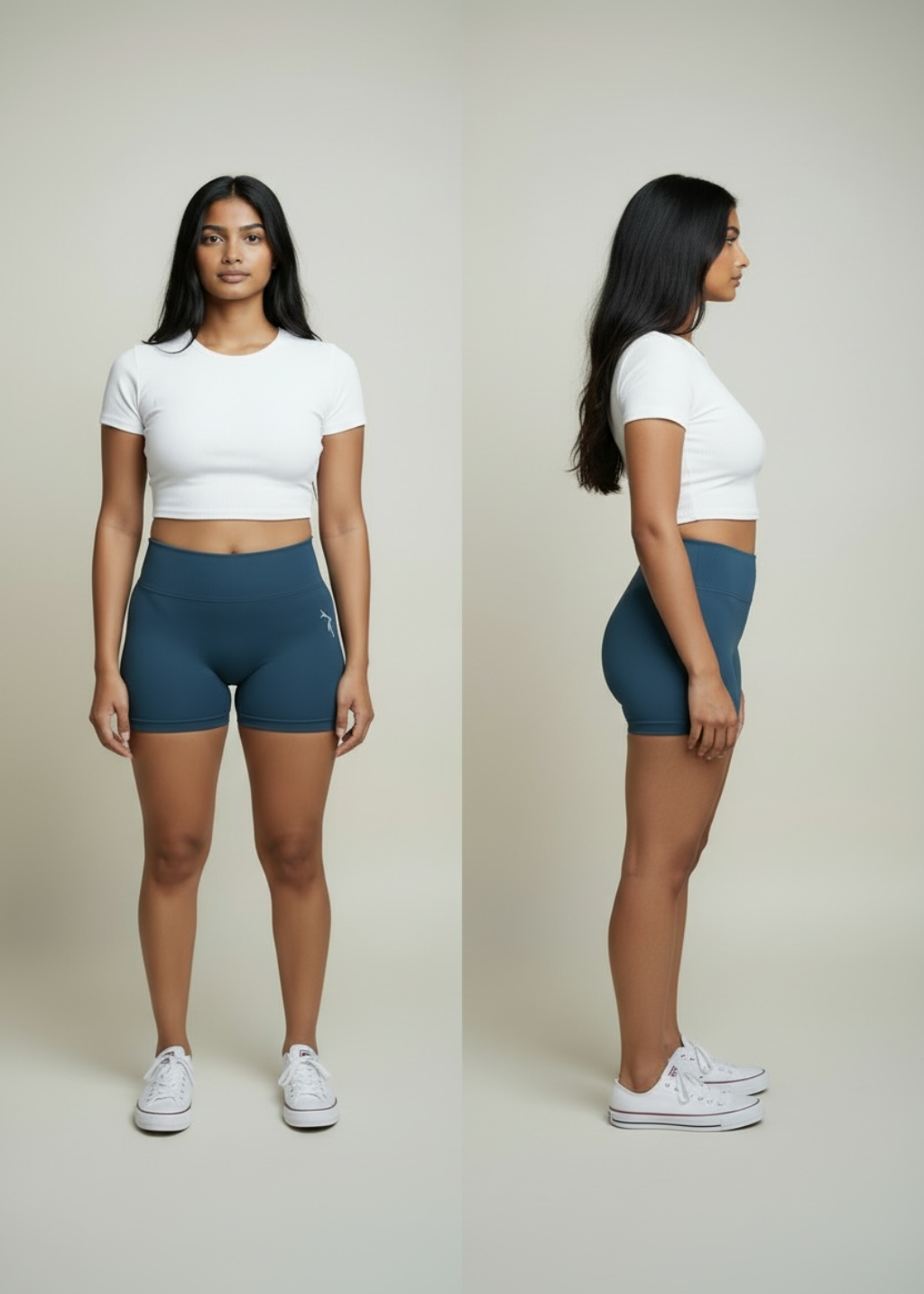 SCRUNCH BUTT SHORTS - SLATE BLUE