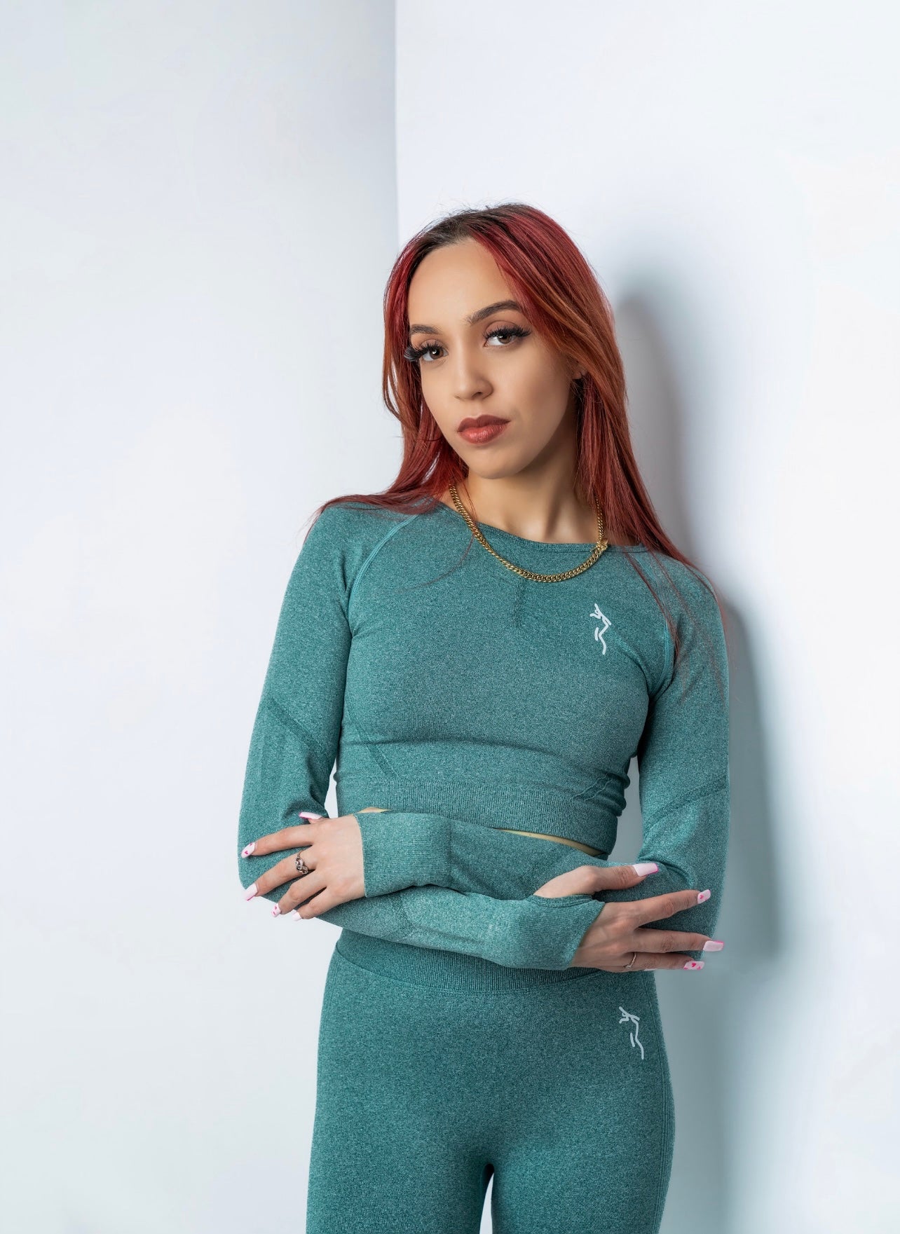 HIGH WAISTED LEGGINGS SET - GREEN LILY