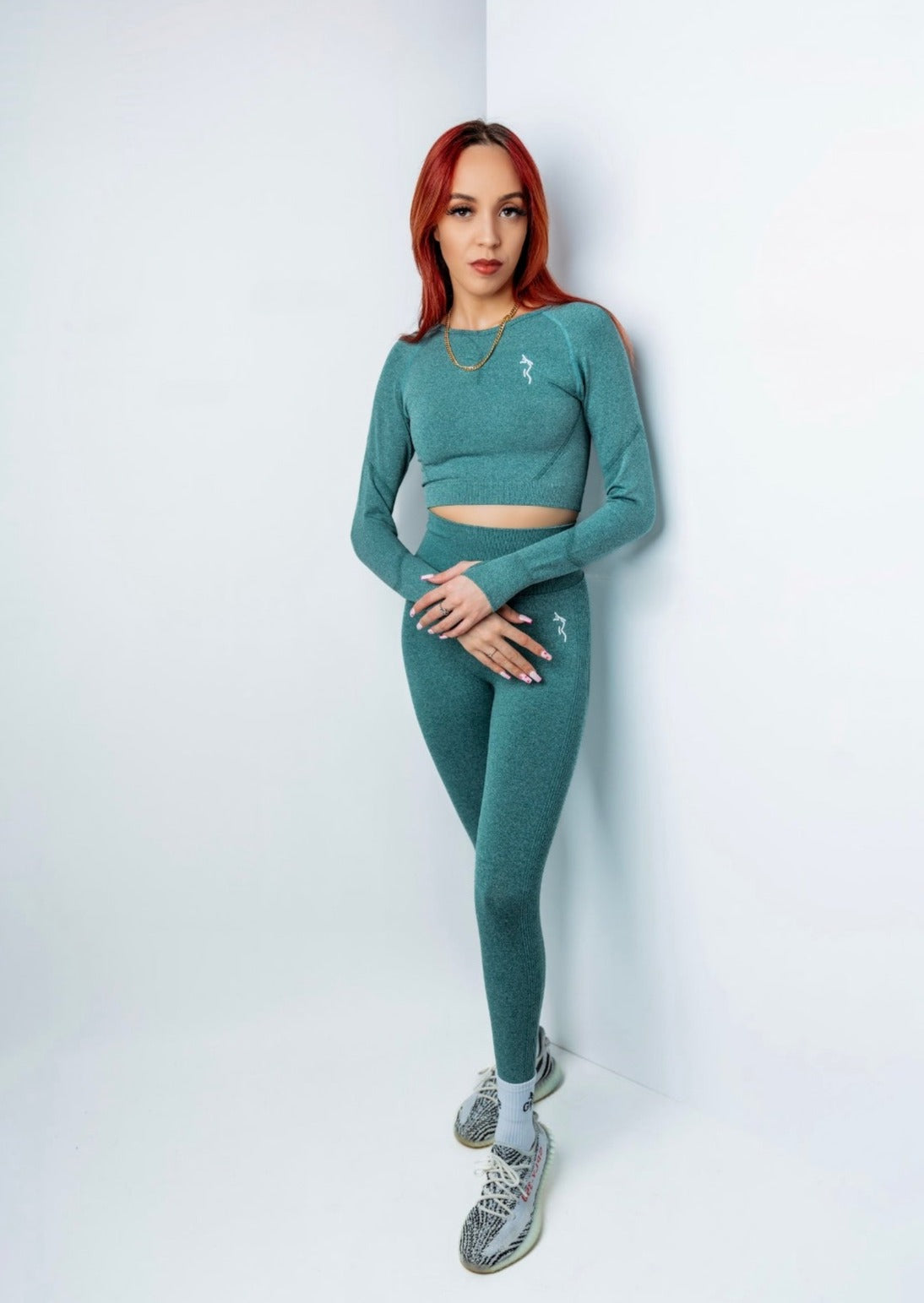 HIGH WAISTED LEGGINGS SET - GREEN LILY