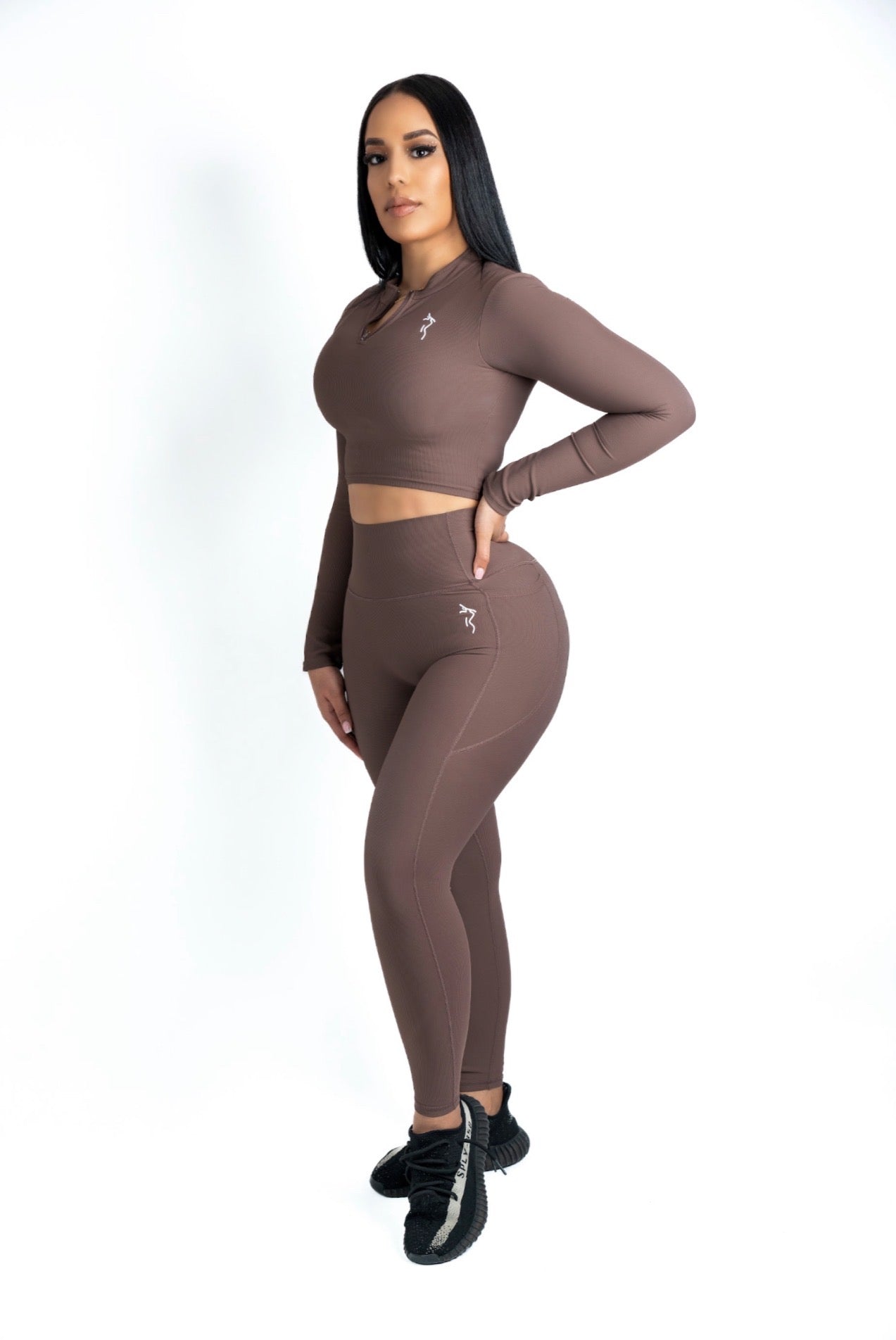 LONG SLEEVE AND LEGGING SET - BROWN