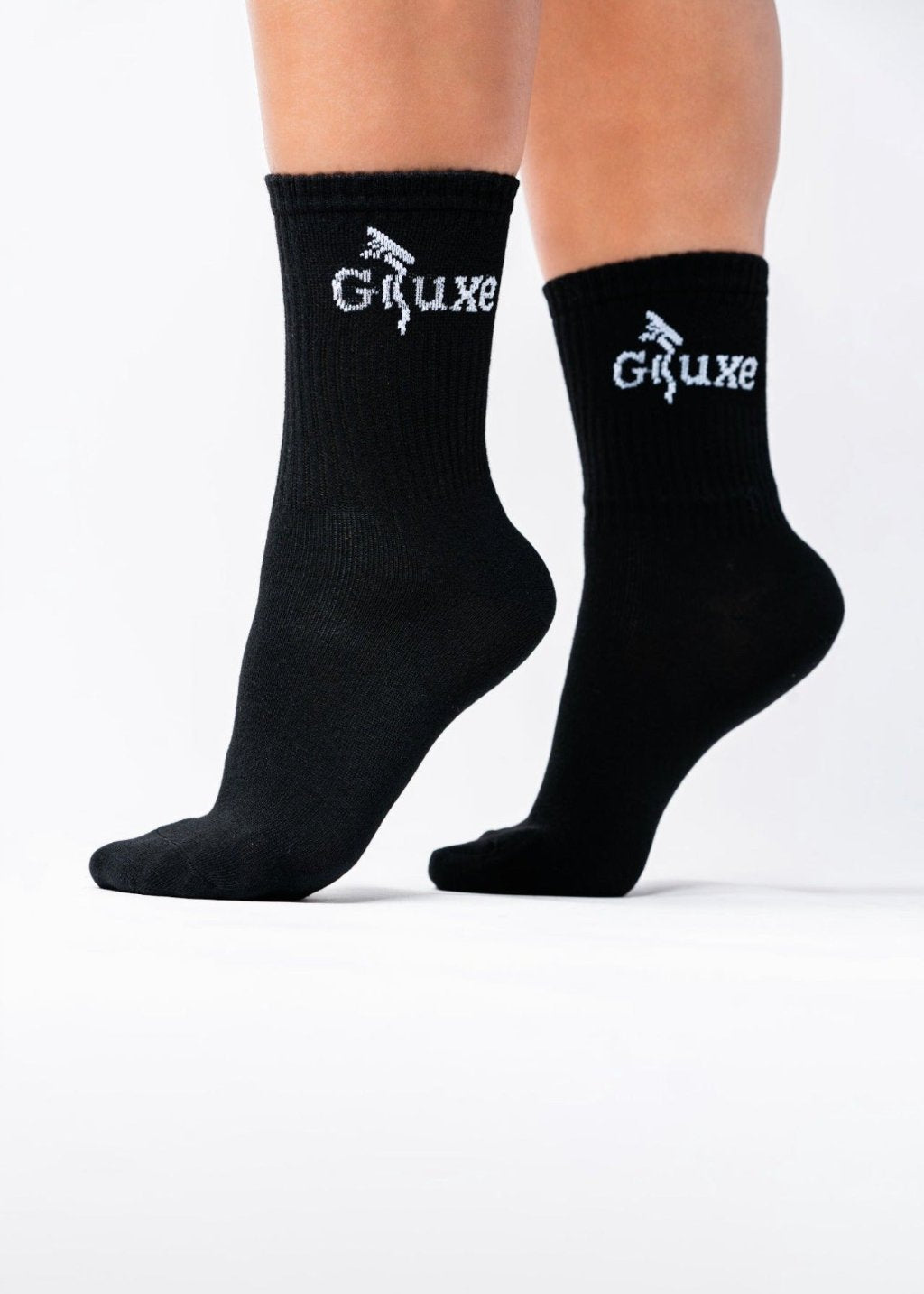 BLACK GLUXE CREW SOCKS