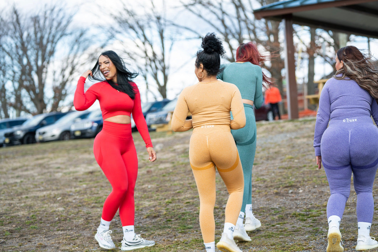 HIGH WAISTED LEGGINGS SET - SUNFLOWER