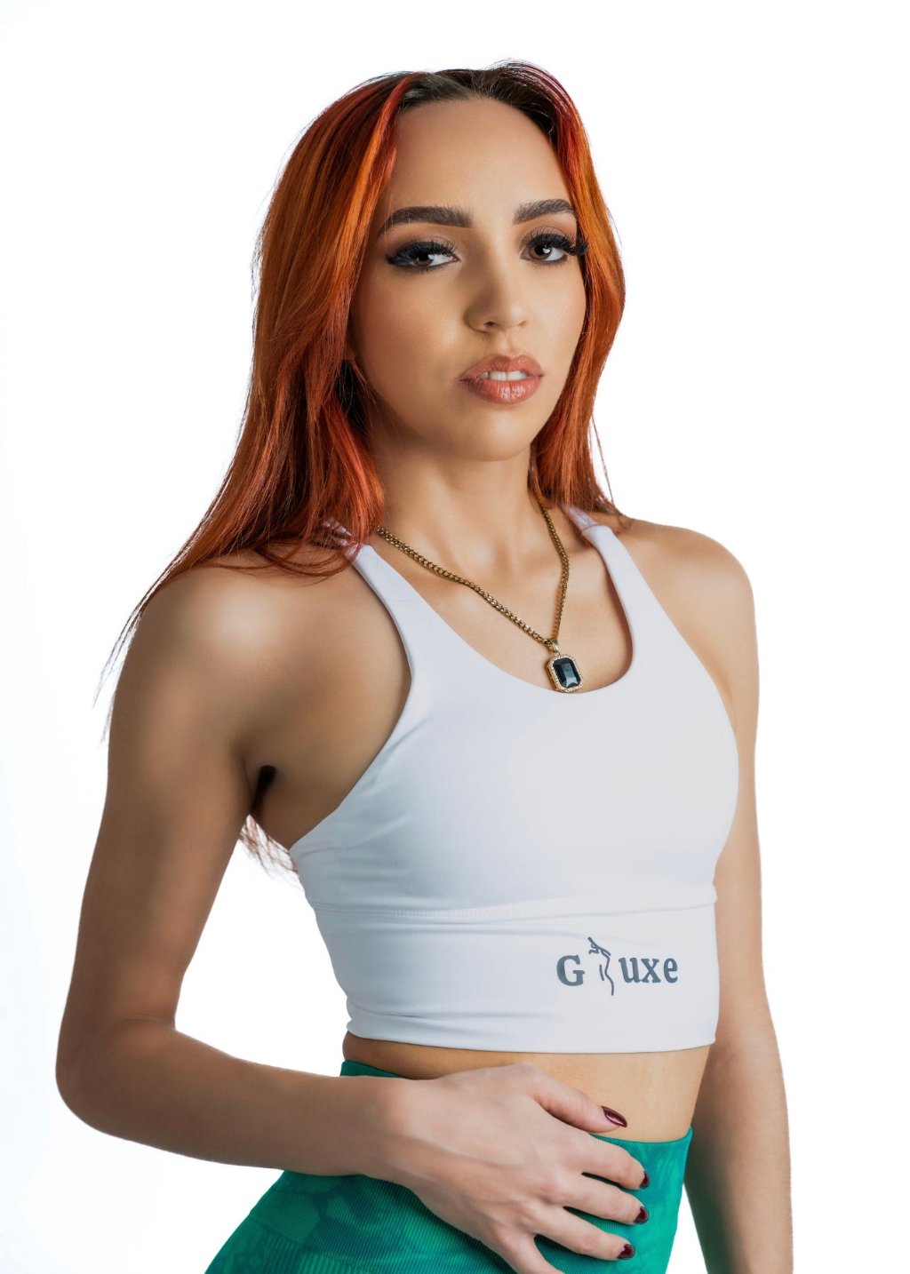 CROSS BACK SPORTS BRA - WHITE