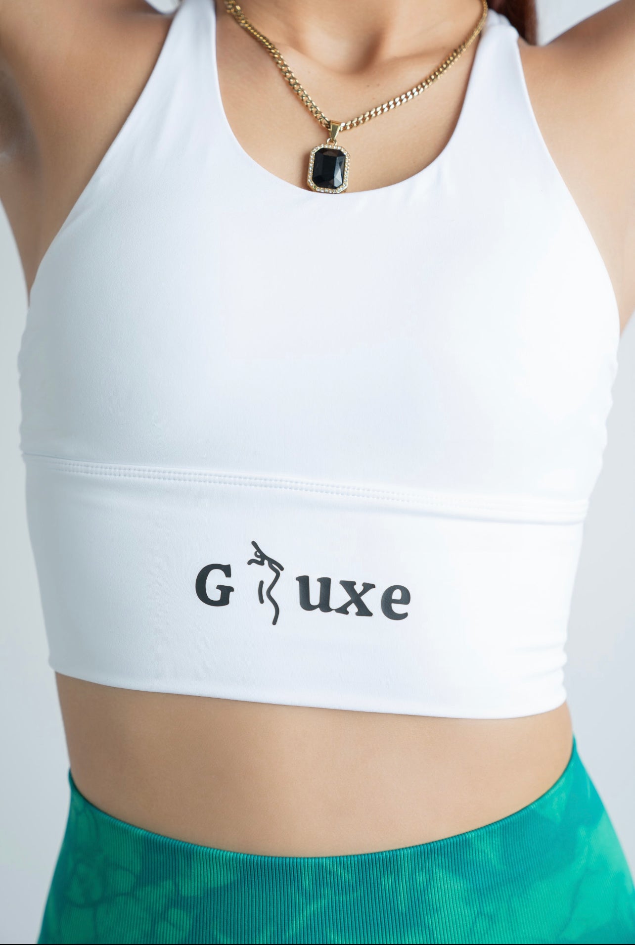 CROSS BACK SPORTS BRA - WHITE