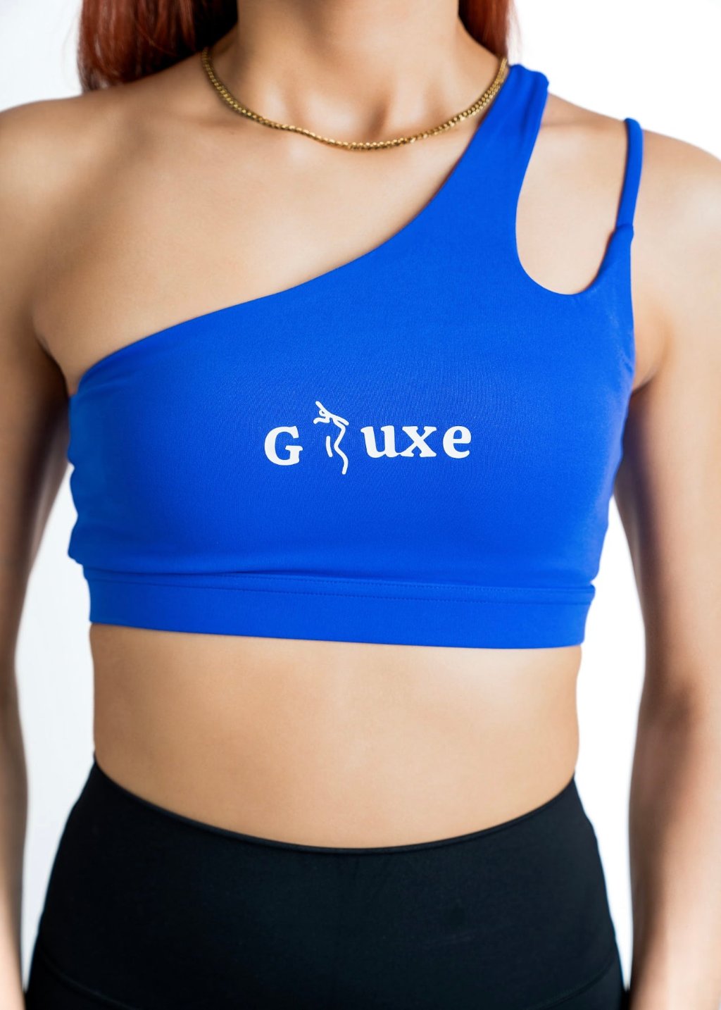 SINGLE SHOULDER BRA - ROYAL BLUE