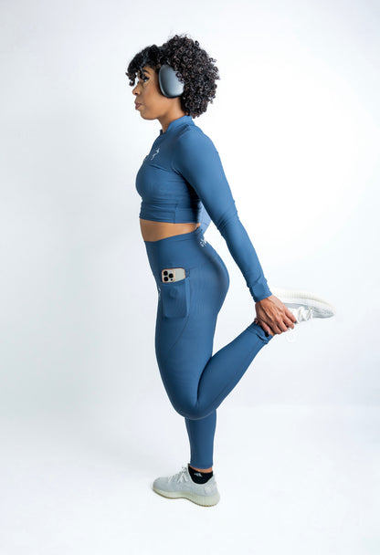 LONG SLEEVE AND LEGGING SET - BLUE