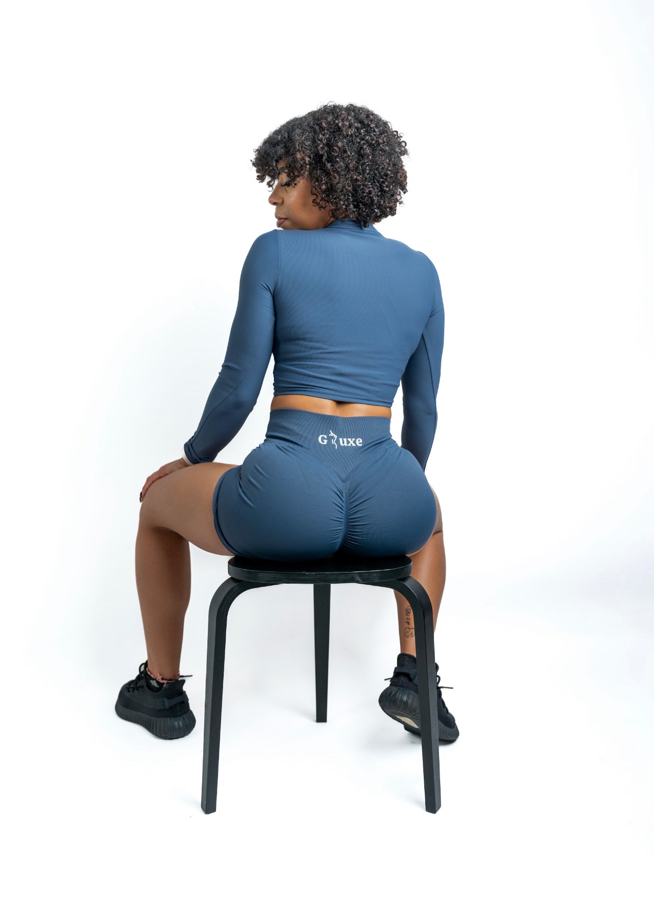 SCRUNCH BUTT SHORTS - SLATE BLUE