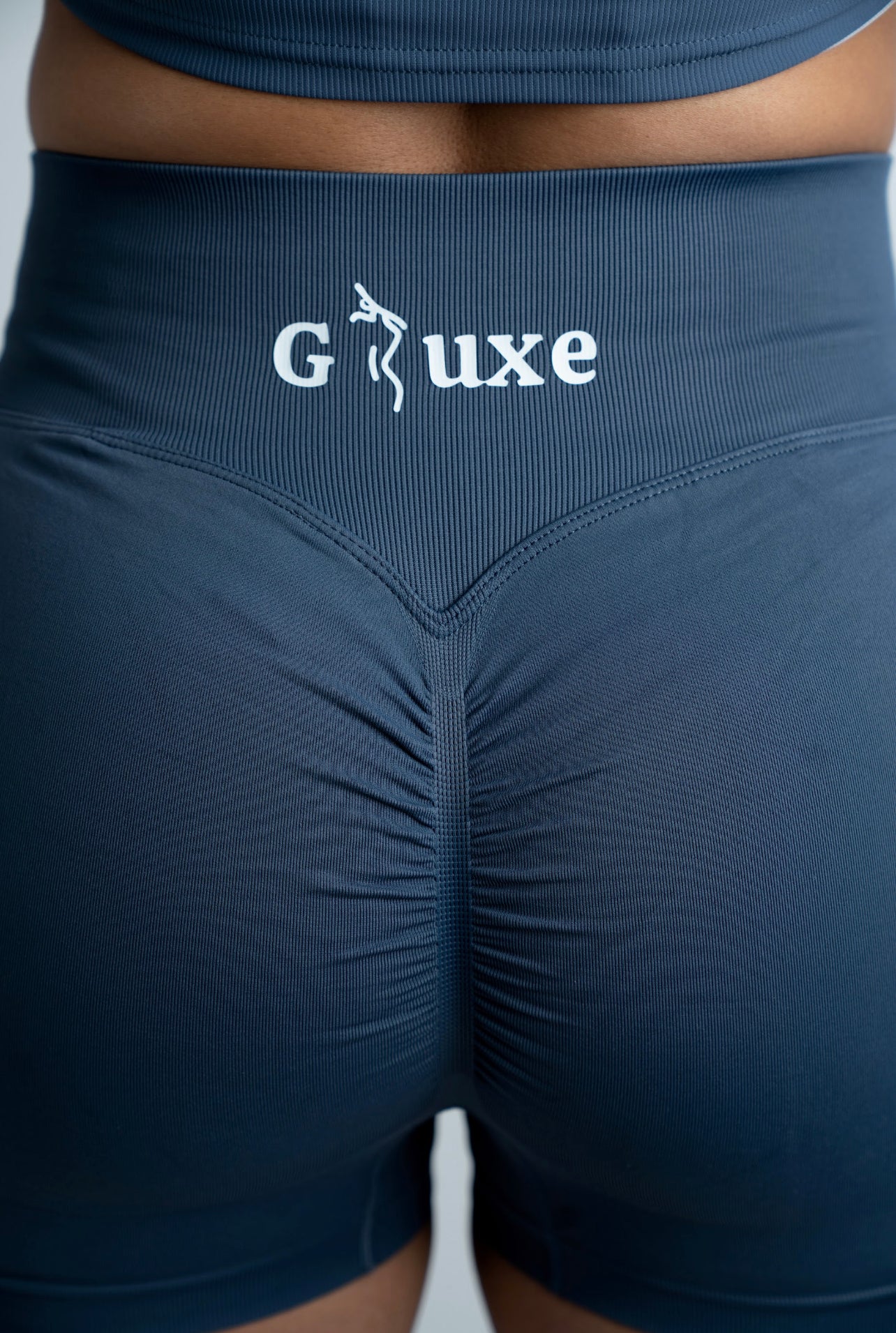 SCRUNCH BUTT SHORTS - SLATE BLUE