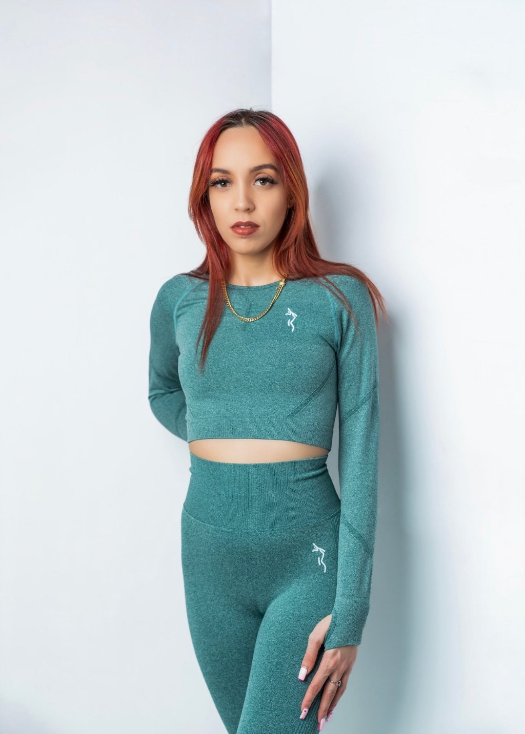 HIGH WAISTED LEGGINGS SET - GREEN LILY